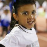 Junior cheerleaders perform at HHS Bobcat home football game