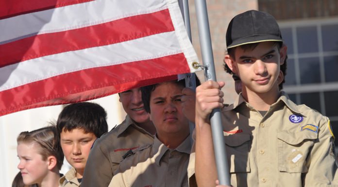 Boy Scouts retire flags in special ceremony