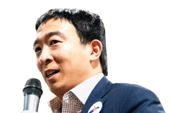 Andrew Yang having fun, but Democrat’s message is serious