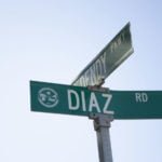 Section of Diaz Road closed due to sinkhole