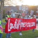 Anti-vaccination demonstrators rally on Rancho California Road