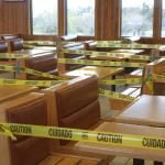 Essential local businesses are finding a way to stay open dining room