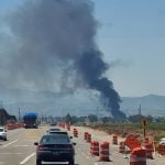 Debris, RVs catch fire in Menifee