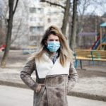 woman in mask park