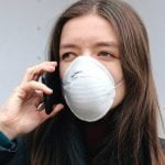 woman in mask phone 2