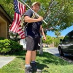 U.S. Marine Corps veteran runs with American flag to honor those who gave the ultimate sacrifice Gerald Hooee Jr.