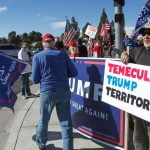 After weeks of anti-police brutality protests, supporters of President Trump rally in Temecula