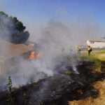 Wildfire erupts west of Lake Elsinore, blackening hillside