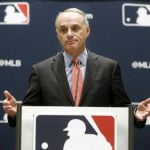 Commissioner Rob Manfred says baseball season in jeopardy