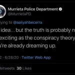 Murrieta PD investigates complaint of officer tailing woman from protest, Twitter exchange