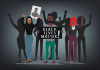 Three things Black Lives Matter will change about tech industry (and three things it won’t, but should) Cartoon depiction of Black Lives Matter demonstrators