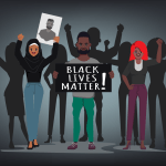 Three things Black Lives Matter will change about tech industry (and three things it won’t, but should) Cartoon depiction of Black Lives Matter demonstrators