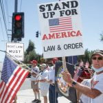 Supporters of law enforcement hold demonstration in Menifee