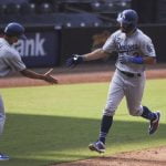 Taylor home run helps Dodgers advance in playoffs