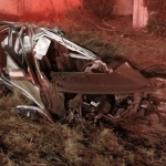 Driver crashes into hillside while allegedly drunk at wheel of pickup