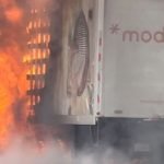 One person killed in fiery crash, lanes shut down on I-15 South