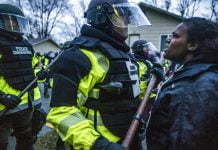 Protest after chief says officer meant to use Taser, not gun