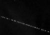 Starlink satellite train appears in Anza skies