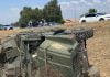 Marine Corps transport vehicle overturns, rolls off freeway in Menifee