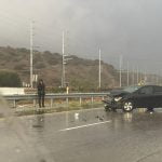 Rainstorms blanket Inland Empire, causing traffic disruptions, rock slide