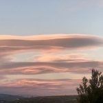 Lenticular clouds appear over Anza