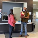 Front-line health care workers thanked with flowers