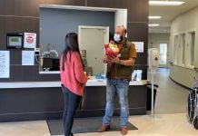Front-line health care workers thanked with flowers