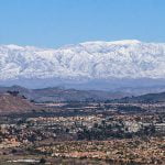 Snow-covered mountain graces Temecula Valley