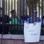 Fans chant `We want baseball!′ but won’t get it anytime soon