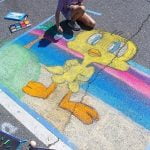 Colorful chalk art pieces adorn Temecula’s Town Square Park