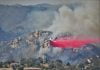 Sandia Wildfire at 30 Acres, forward rate of spread stopped