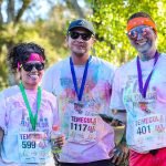Painted participants pace through the park at the Temecula F.I.T. Fun Color Run