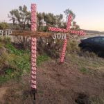 Roadside memorial vandalized