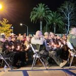 Evening vigil held at Lake Elsinore Station for Deputy Darnell Calhoun