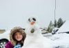 Snow people appear in Anza after hard-hitting winter storm