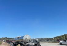 Engulfed semi prompts HAZMAT response