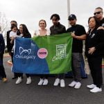 Donate Life flag honoring organ donation is raised at Rancho Springs Medical Center
