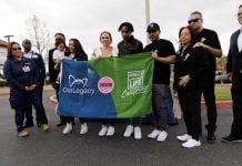 Donate Life flag honoring organ donation is raised at Rancho Springs Medical Center