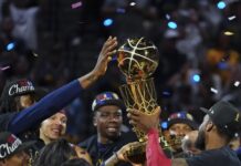 Nuggets players of past take part in celebrating 1st NBA title in team history