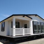 Big and beautiful home arrives by truck