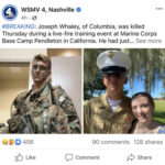 Marine killed in live-fire training accident identified