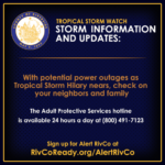 With potential power outages as Tropical Storm Hilary nears, check on your neighbors and family