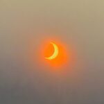 Partial solar eclipse seen over local skies