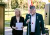 Actress Gail O’Grady honors military Purple Heart recipients at Golden Era Golf Course in San Jacinto