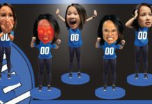 Los Angeles Chargers super fan Merrianne bobbleheads unveiled