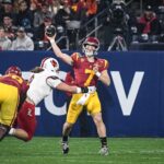 USC’s Moss throws Holiday Bowl-record 6 TD passes in 42-28 victory over No. 16 Louisville