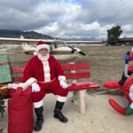 Santa flies into Lake Riverside Estates
