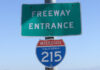 I-215 freeway closure notice