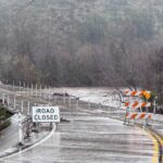 Flood Watch warning issued from National Weather Service Sandia Creek Bridge over Santa Margarita River in DeLuz which gets flooded during heavy rains.