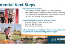 New veterans advisory committee formation discussed at Menifee City Council meeting